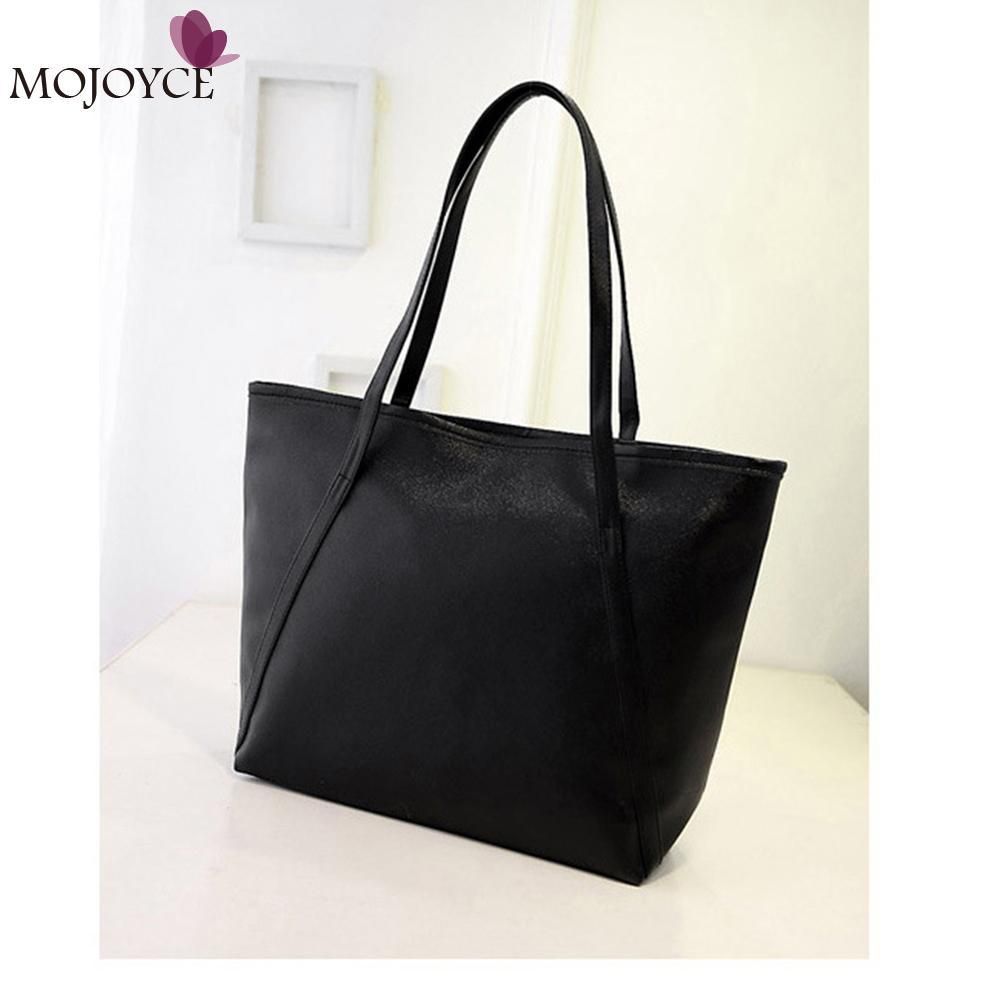 black leather large tote bolsa