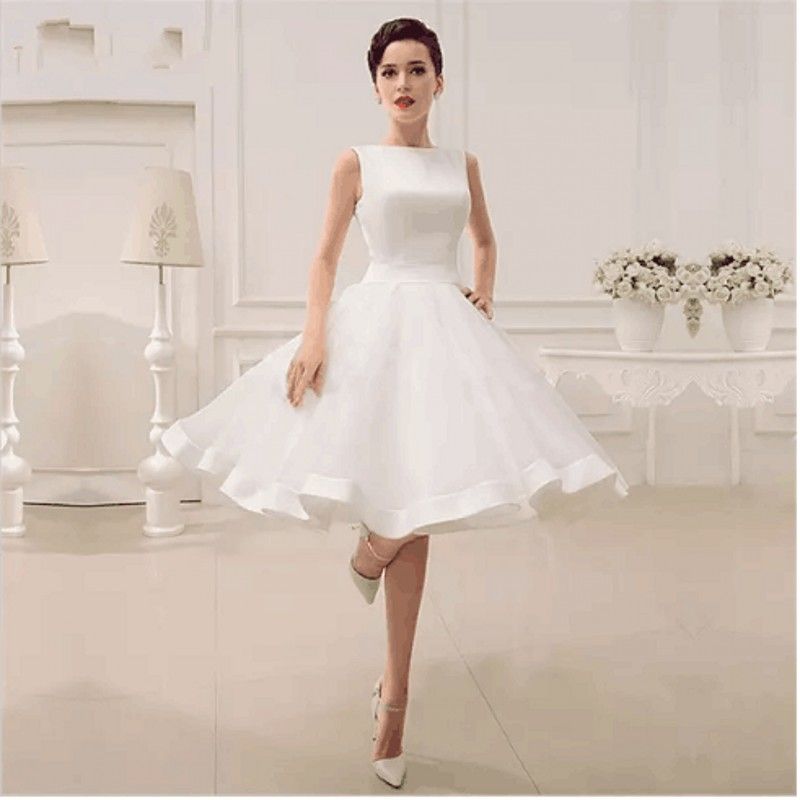 Knee Length White Dresses For ...