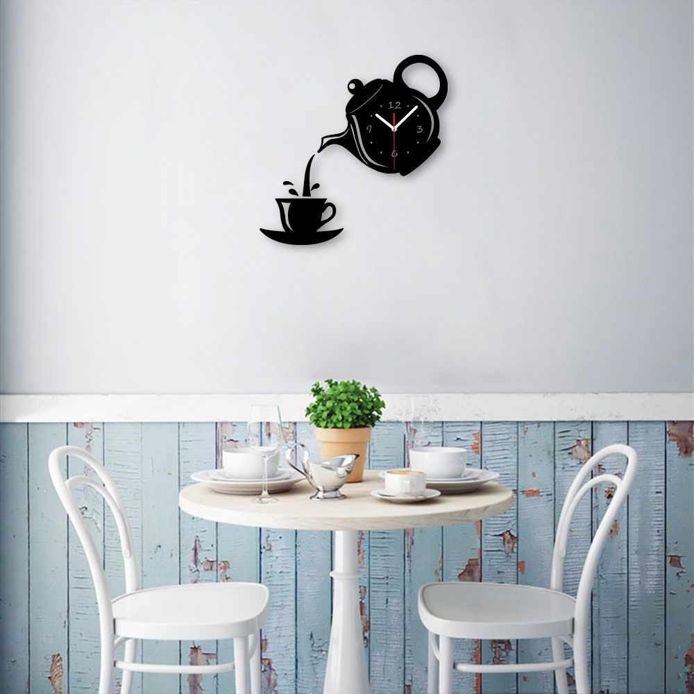 New Room Coffee Cup Shape Decorative Kitchen Wall Clock Living Room Home Decor Arrival Wall Clock Mirror Effect Quartz Needle Large Wood Wall Clock Large Wood Wall Clocks From Greenliv 17 64 Dhgate Com