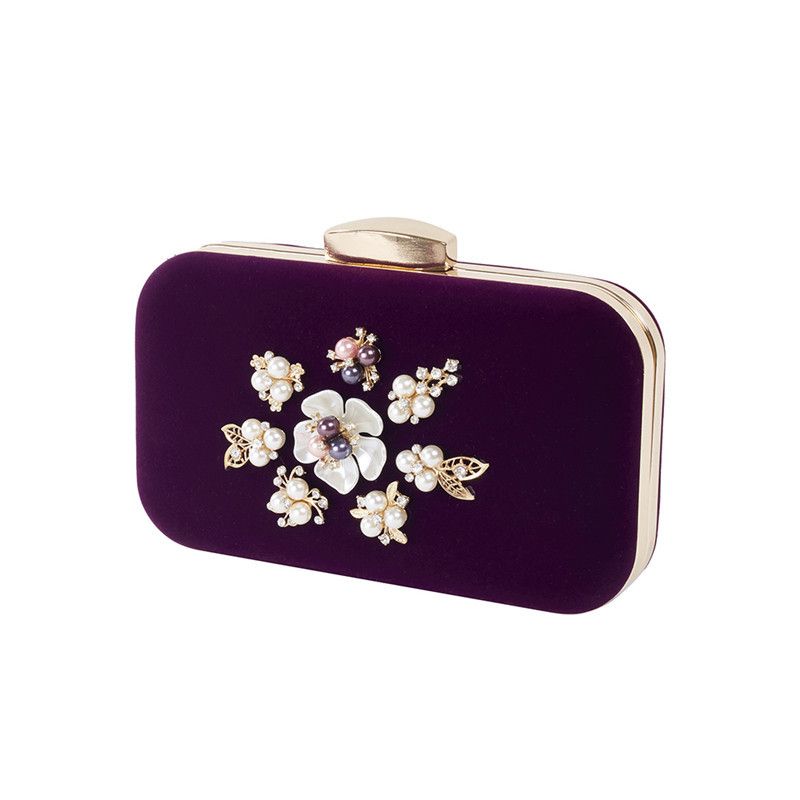 velvet evening clutch
