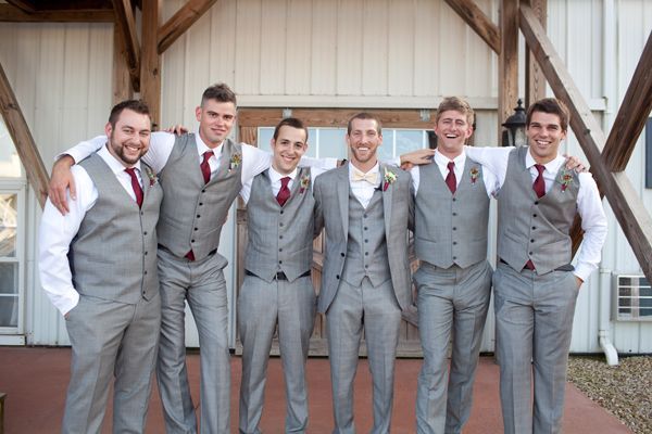 2018 Fall Country Wedding Burgundy Rustic Wedding Vest Brown With