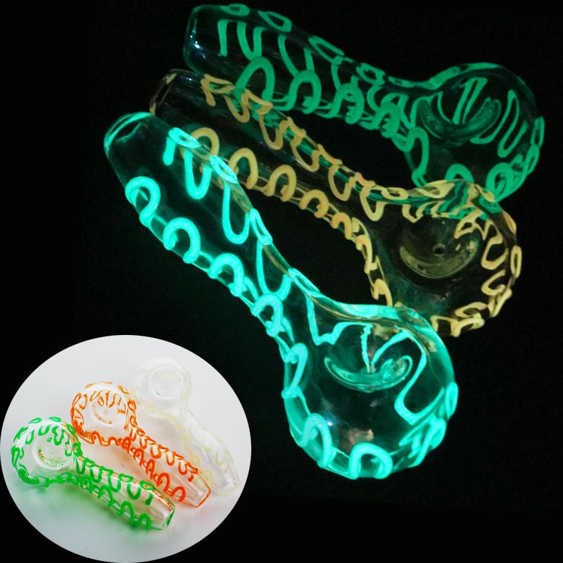 Collectibles Other Collectible Pipes 4 White Glow In The Dark Glass Pipe Smoking Bowl Hand Collectibles Other Collectible Pipes 4, Glow In The Dark Glass Hand Pipes