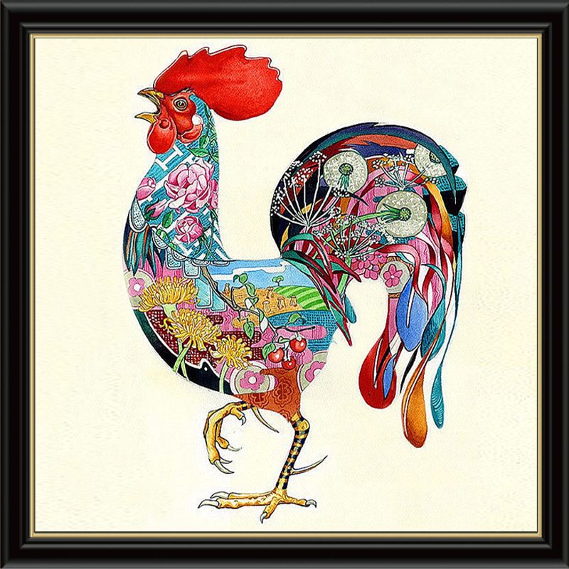 Satin Al Elmas Nakis Horoz Renk Tavuk Elmas Nakis Hayvan Resim