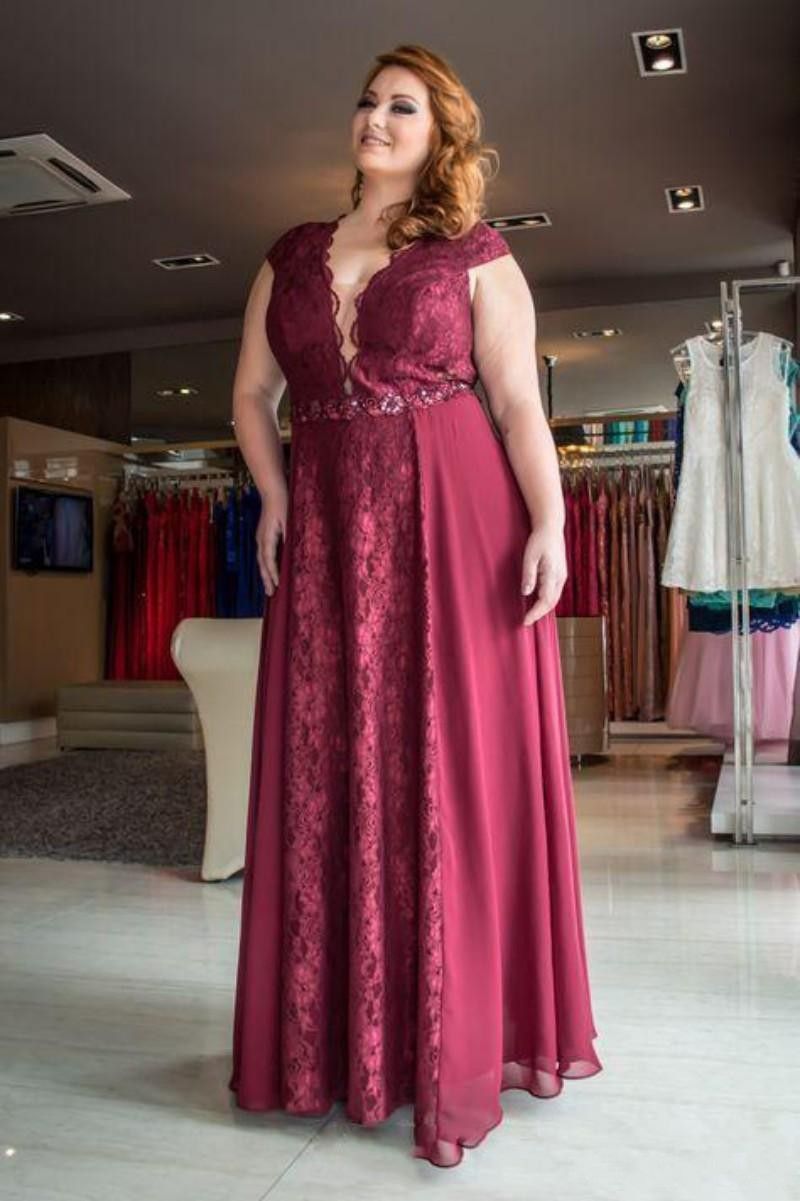 plum plus size formal dresses