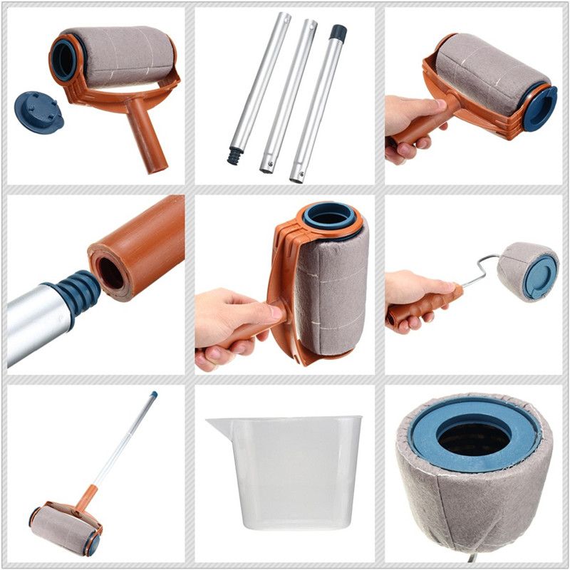 2021 DIY Multifunction Paint Roller Set Kit Decorative Paint Roller Painting Brush Household