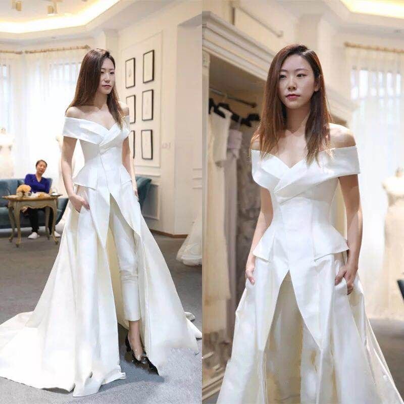 white semi formal jumpsuit