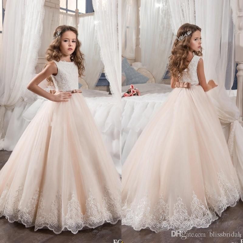 pink princess first communion dress