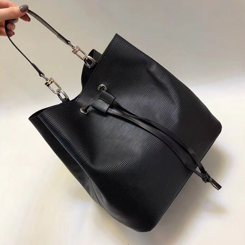 branded bucket bag