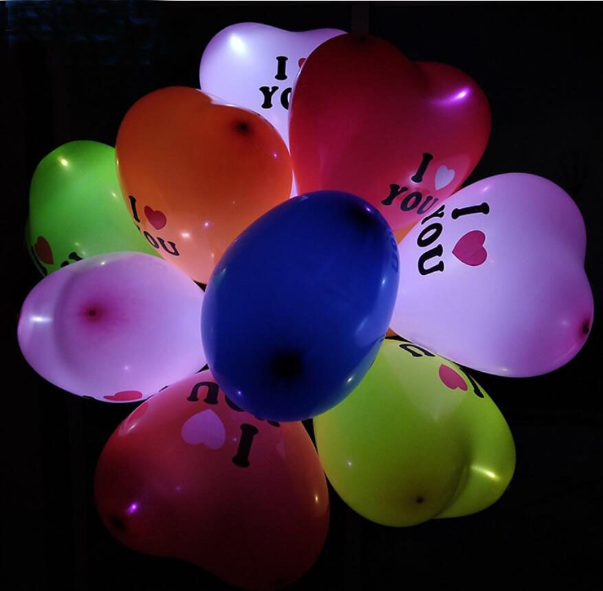 2021 LED Balloon Light Ball Luminous Latex Nitrogen Balloons Christmas Halloween Decor Wedding