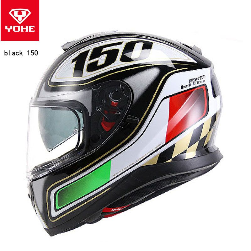 2018 Double Lenses Yohe Full Face Motorcycle Helmet Yh 976 Full Cover Motorbike Helmets Made Of Abs And Pc Visor Lens Have 5 Kinds Colors German Motorcycle Helmets German Style Motorcycle Helmets