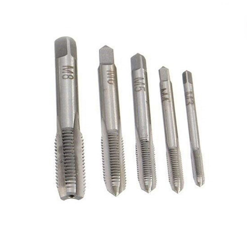 5 Pcs M3-M8 Hand Screw Tap Set /& Adjustable T-Handle Ratchet Tap Holder Wrench