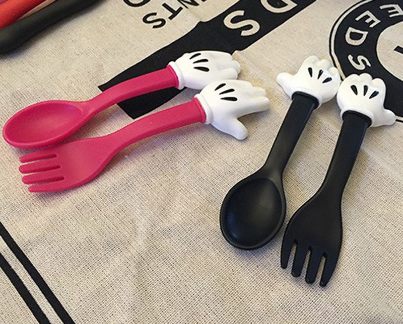 Satin Al Instagram Cocuklar Bebek Kasik Catal Seti Birak Direnc Sofra Sevimli Kasik Spork Cocuk Yemek Gida Sinifi Plastik Pembe Siyah Tl24 26 Dhgate Comda