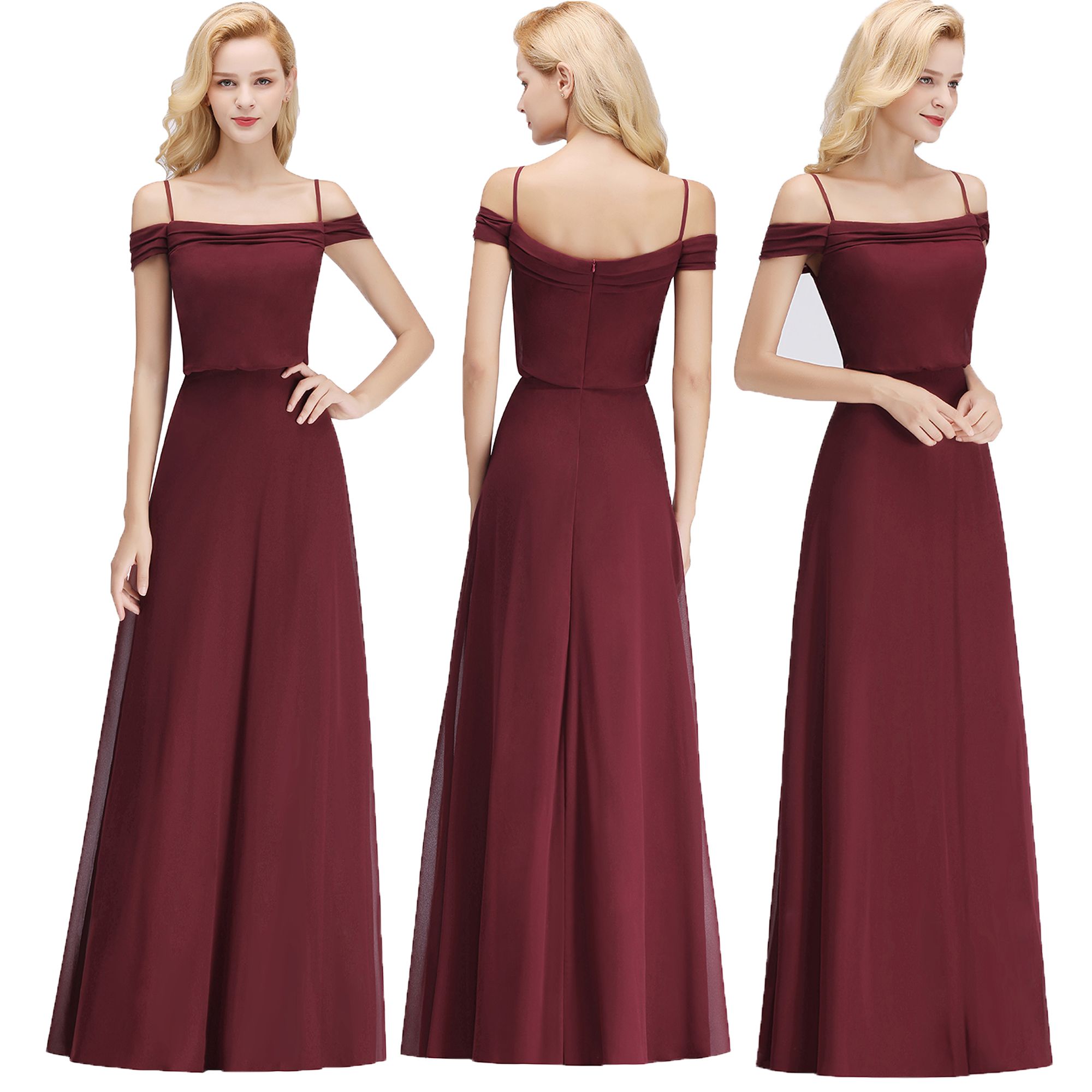 Off shoulder dress with spaghetti straps Clearance