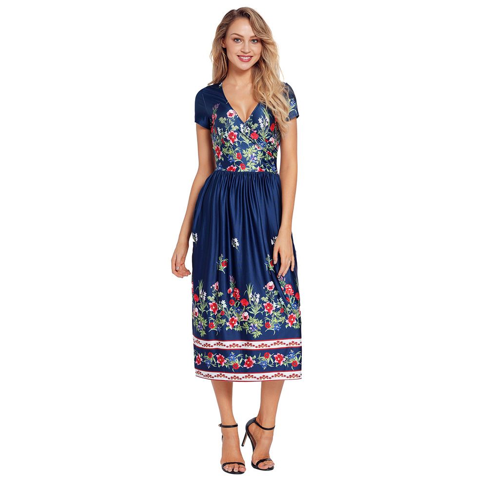 fit and flare midi dress with pockets