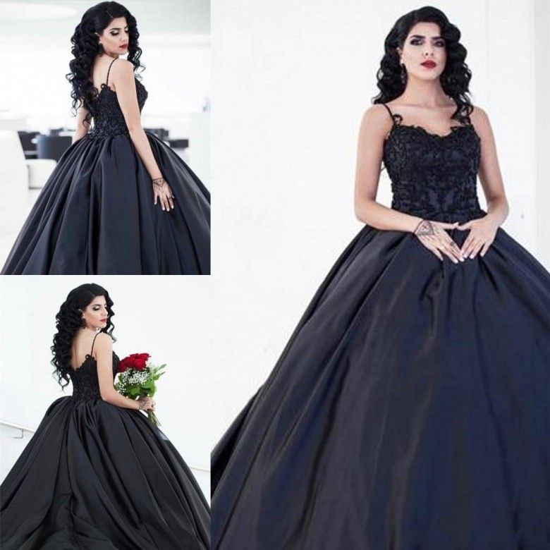 black gown designs 2018