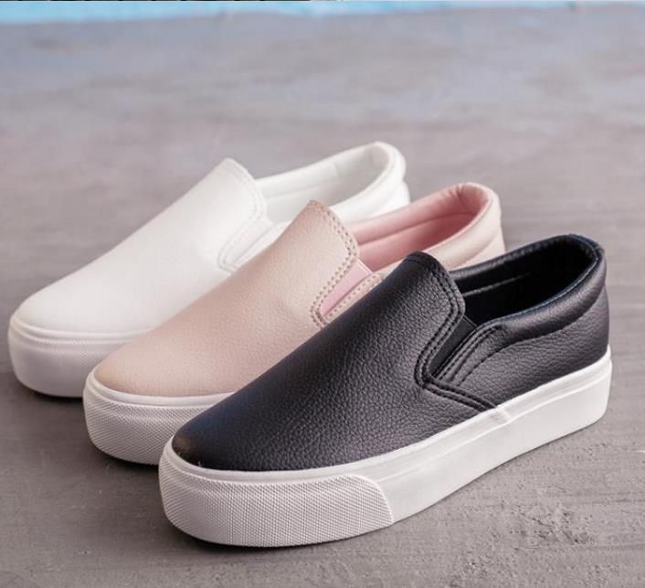 platform slip on tennis shoes