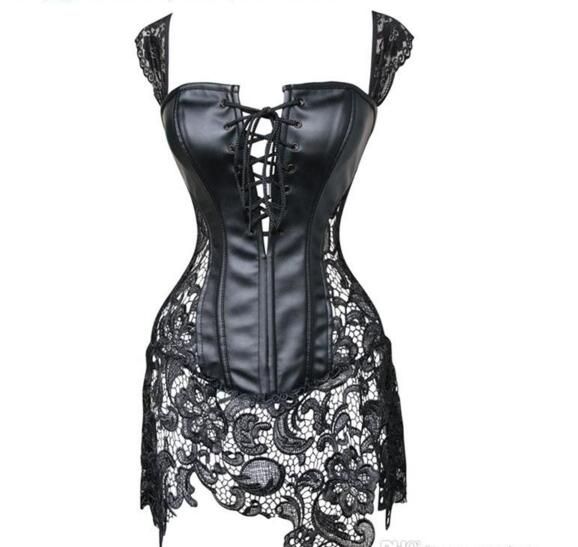 black corset dress short