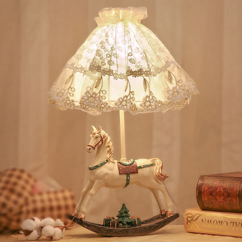 2020 OOVOV European Princess Lace Cloth Desk Lamp,Girls ...
