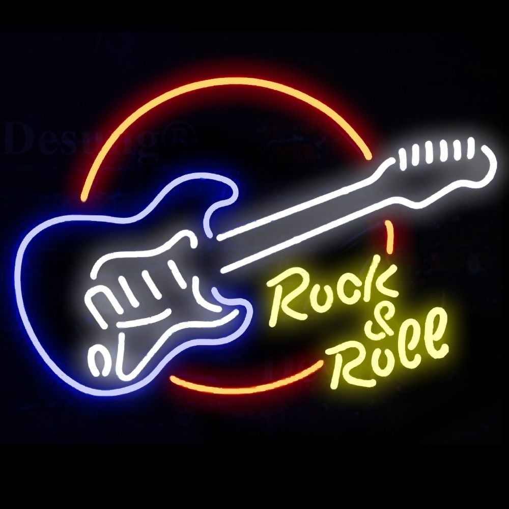 Rock & Roll Neon Signs Beer Bar Pub Store Party Homeroom Wall Decor Gift 19x15 