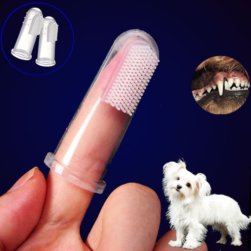 2020 Brush New Latex Finger Toothbrush Pet Dog Cat Teeth Care ...