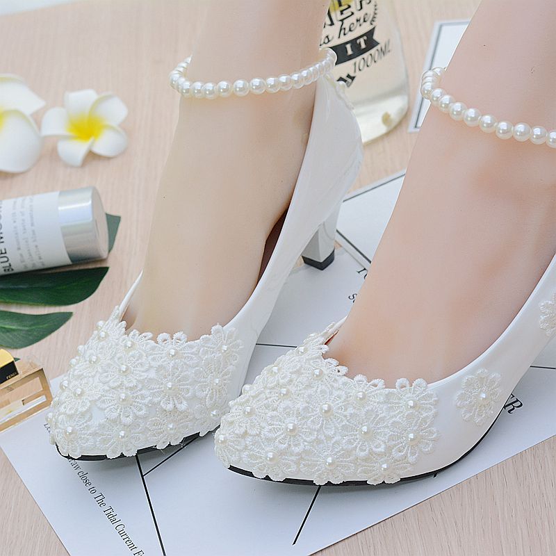 cute white pumps