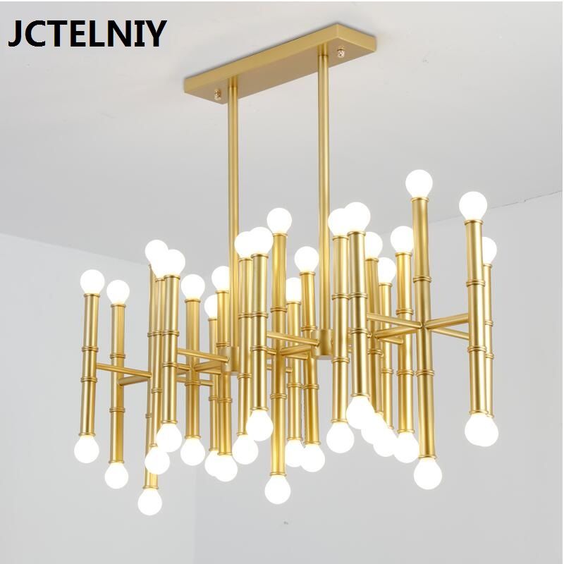 Led 42 Bulbs Bamboo Droplight Jonathan Adler Meurice Pendant Lamp