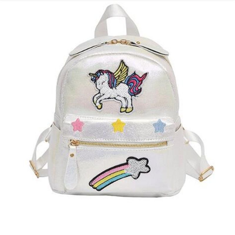 Meloke 2018 mini mochilas de viaje de cuero unicornio moda bolsos de