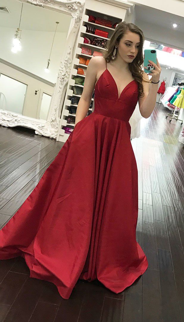 deep red prom dresses uk