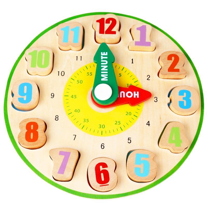 Satin Al Cocuklar Oyuncak Bulmaca Renk Saati Ahsap Siralama Saati