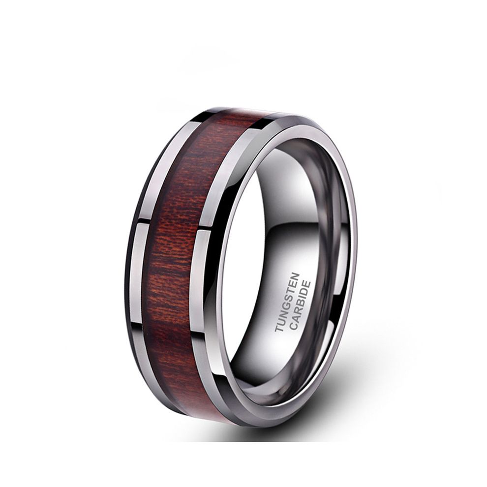 Primary Tungsten Carbide Ring Wood Inlay 