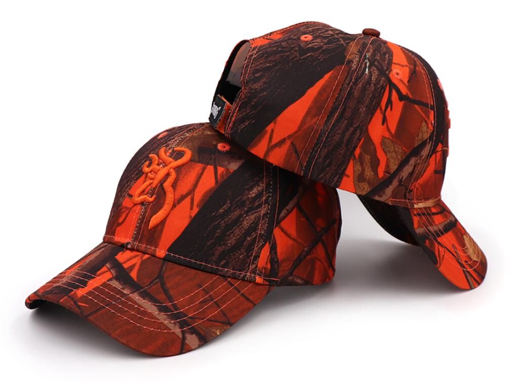 orange camouflage hat