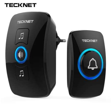 2x WIRELESS DOOR BELL 32 CHIME HOME CORDLESS PORTABLE DIGITAL DOORBELL