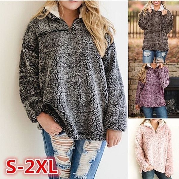 fluffy quarter zip jumper