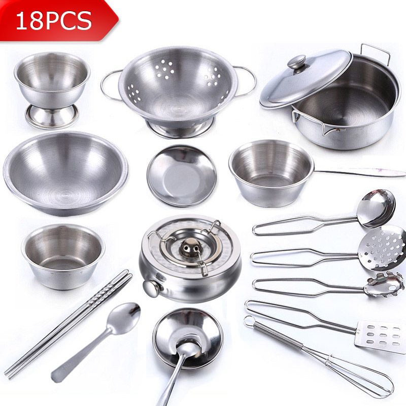 stainless steel kitchen set toy