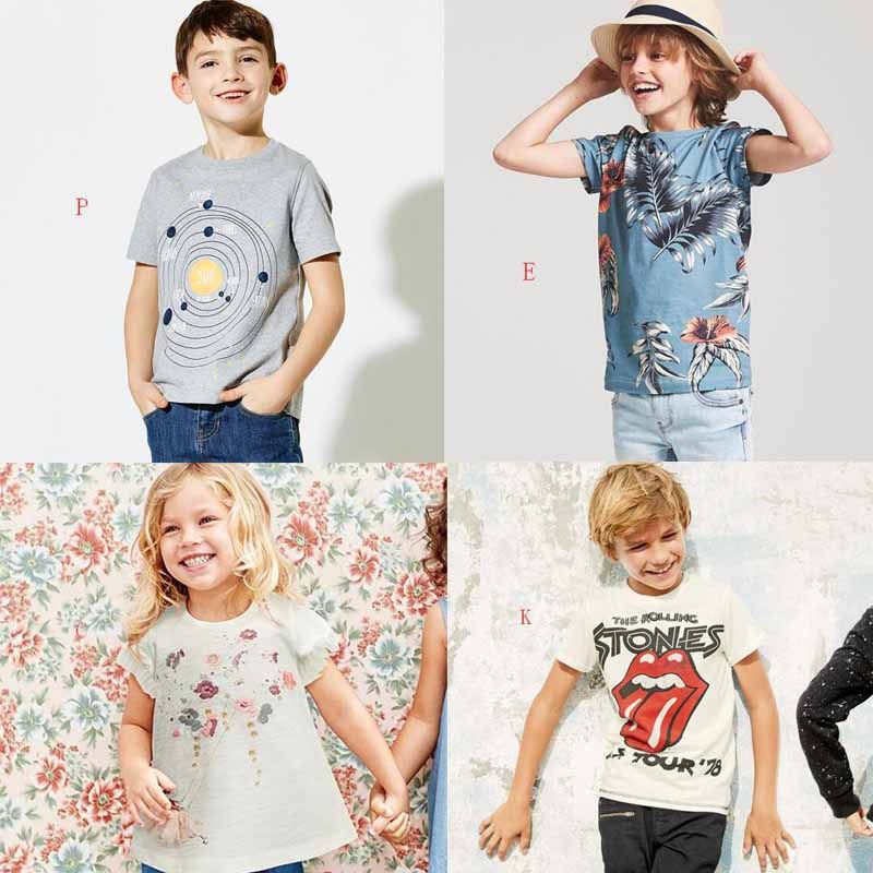 2019 16 Styles New Boys Girl Kids 100 Cotton Short Sleeve Cartoon Flower Shark Print T Shirt Boys Girl Causal Summer T Shirt 4 10t Free Ship From