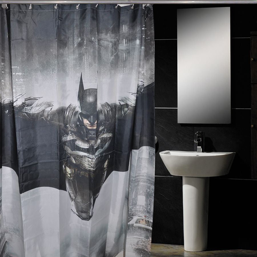 NR Iron Man Marvel Leagu Fodera per Tenda da Doccia in Tessuto Poliestere Impermeabile Tenda da Doccia per Bagno in Tessuto Tenda per Doccia 12 Ganci