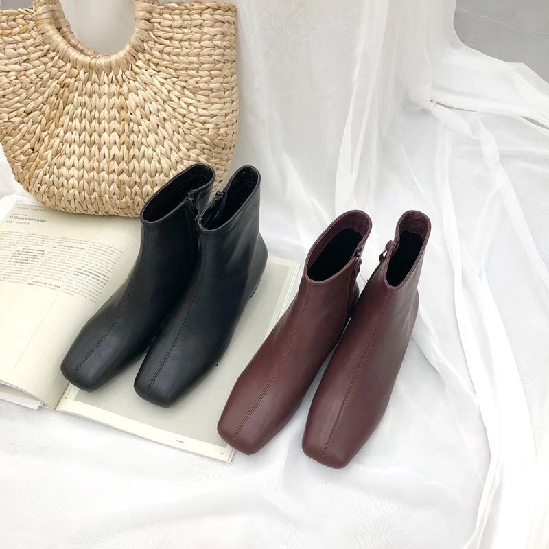 flat square toe boots