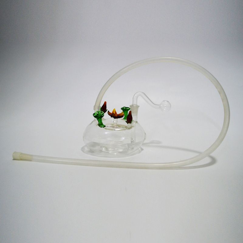 2020 Glass Bong Novelty Water Pipes Inline Fixed Downstem Percolator