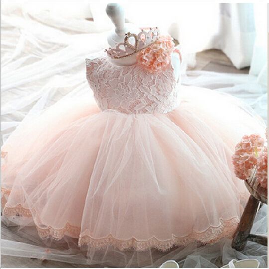 Compre Elegante Vestido De Niña Niñas 2018 Moda De Verano De Encaje Rosa  Gran Arco Fiesta De Tul Flor De La Princesa Vestidos De Novia Vestido De  Niña Baby Y1892113 A 16,08
