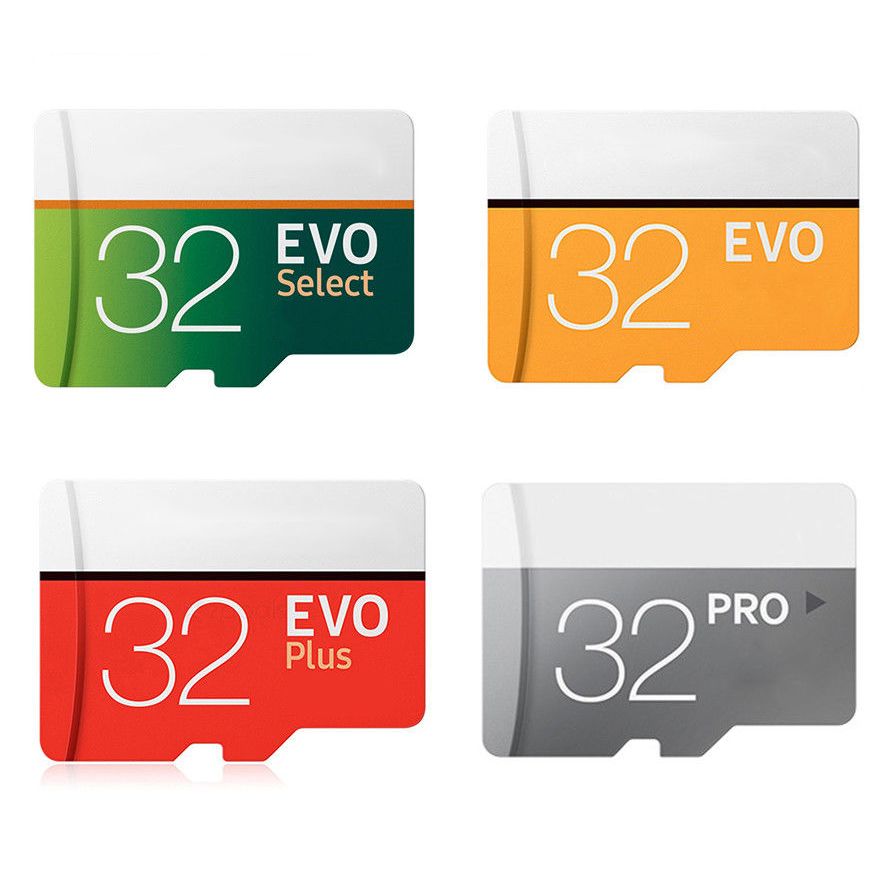 100% Real Capacidade 64 GB 32 GB TF Cartão de Memória EVO Plus PRO EVO Classe Select 10 de Alta Velocidade para Telefones Celulares Alto-falantes