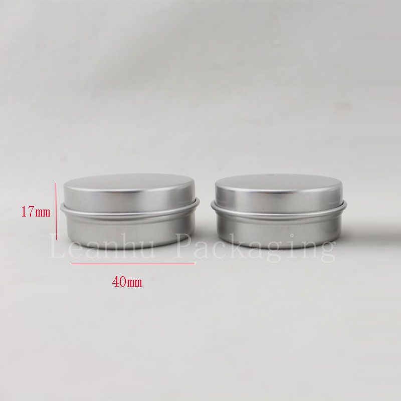 15g Aluminum Cosmetic Container With Lids 15ml Small Round Lip Balm Tin
