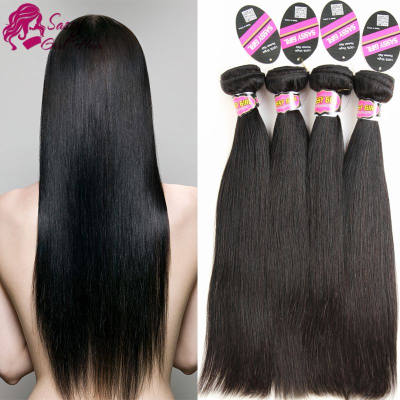 4 Pack Straight Malaysian Virgin Hair Weave Human Hair Weft