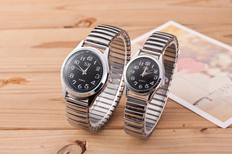 Acquistare Orologio Da Uomo Da Donna Orologio Da Polso Uomo In Acciaio Al  Quarzo Con Cinturino Elastico In Acciaio Al Quarzo Economico | Consegna  Veloce E Qualità | It.Dhgate