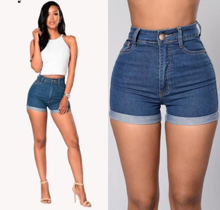 short jeans cintura alta retro