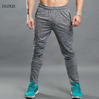 New Men Zipper Pockets Long Pants Fashion Jogger Trousers Casual Gym Sweatpant