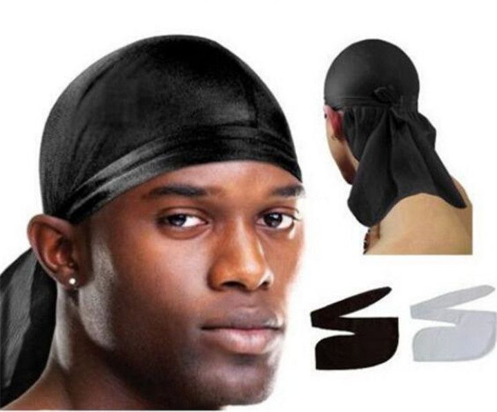 2018 Bandana Durag DU RAG Satin Noir 