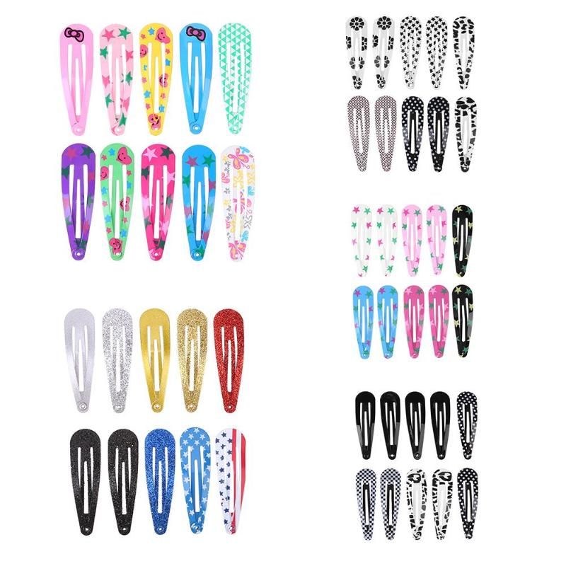 10X Snap Hair Clip Hairpin Barrette Headwear Accessories For Baby Girls Children
