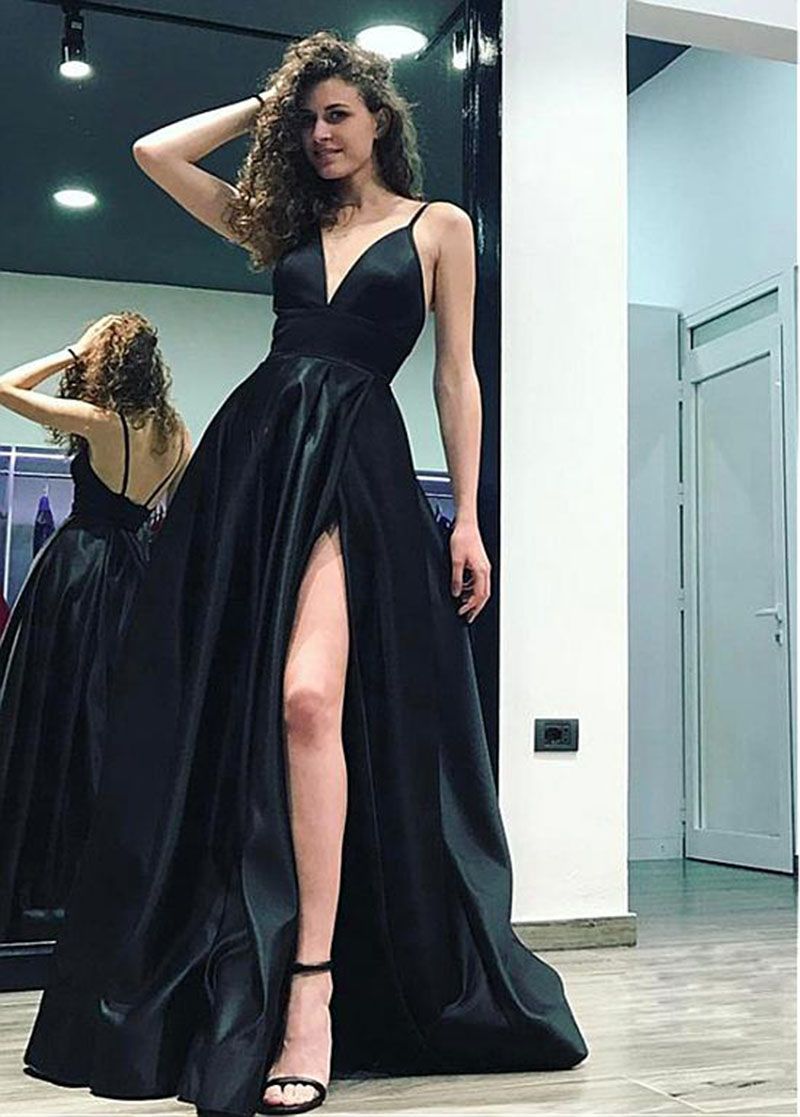 beautiful black long dresses