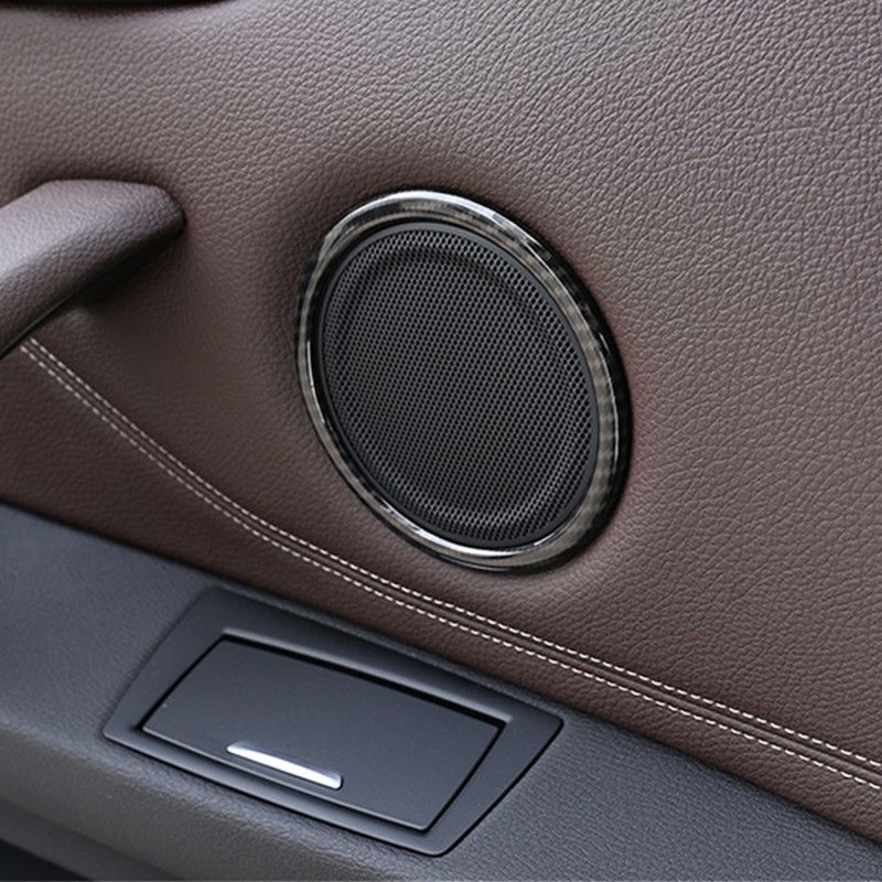Car Door Audio Speaker Circle Ring Decorative Cover Trim For Bmw X1 F48 2016 18 2 Series Active Tourer F45 Abs Decals Electronics For Cars Interior