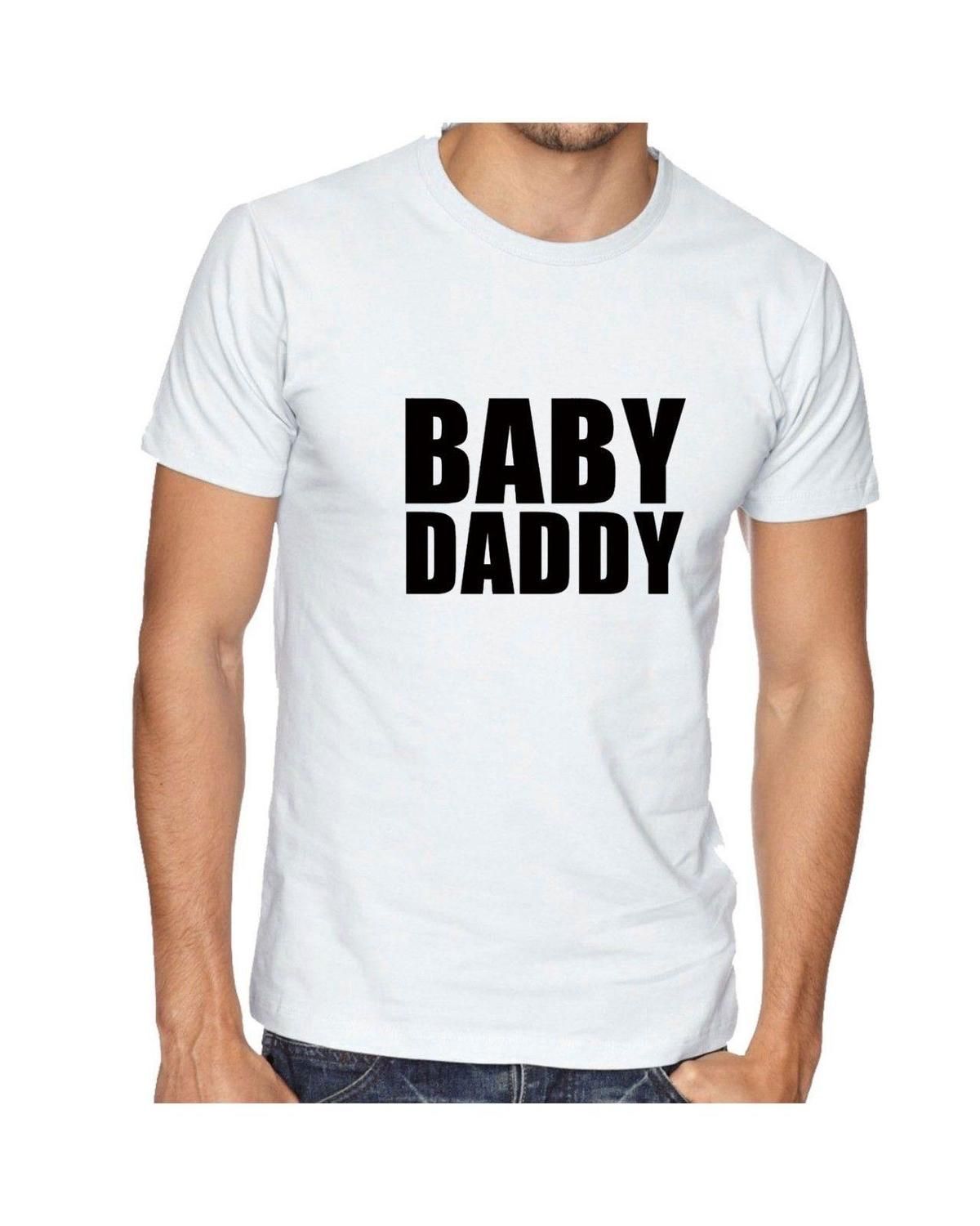 Baby Daddy T Shirt Father To Be New Dad Gift Shower Fathers Day Tee Top Shirts Funny Designer White From Lijian18 12 08 Dhgate Com